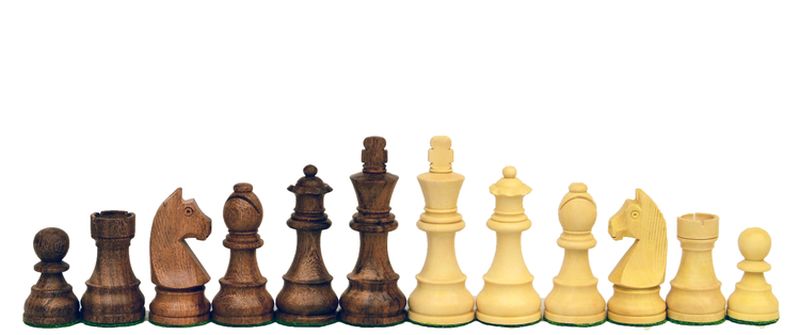 Wooden Chess Pieces No: 6, KH 96 mm, Classic Staunton (acacia)